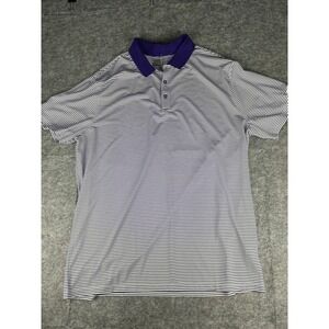 Nike Golf Mens Dri-FIT Striped Polo Shirt Purple White 725520-547 XXL NEW